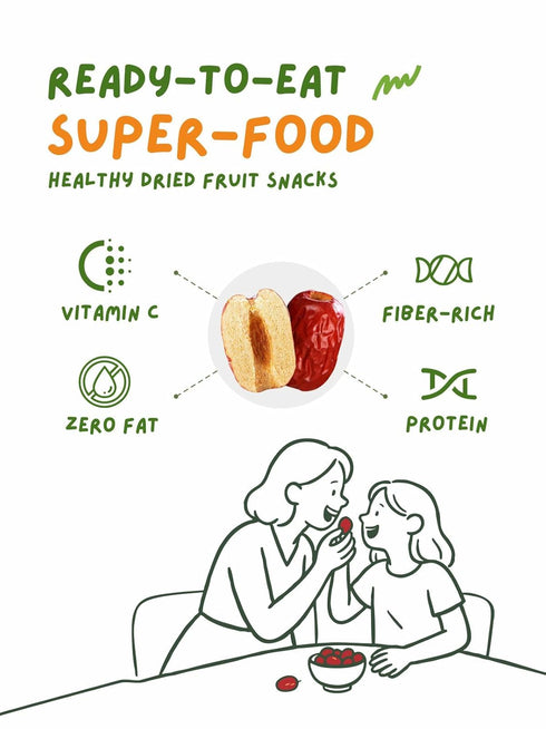 1.1LB Zorrer Jujube Pitted Dates, Premium Jujube Pitted Dates, Sun Dried Dates Fruit Snacks, Red Dates (), No Added