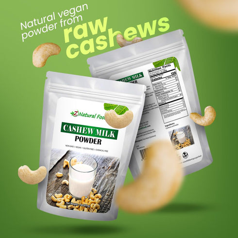 1 lb Z Natural Foods Unsweetened Cashew Milk Powder - Plant/Nut Milk For Healthy Heart, Bones, Skin - Substitute