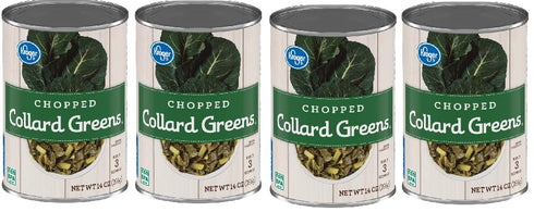 Generic Chopped Collard Greens (4 Cans, 14 oz. each)