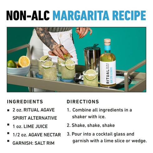 25.4 Oz (750ml) RITUAL ZERO PROOF Agave Spirit Alternative | Award-Winning Non-Alcoholic Spirit | Fl | Zero Calories |