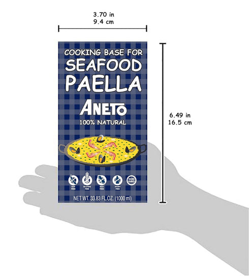 33.83 (3 Pack) Aneto Seafood Paella Cooking Base Broth, Fluid Ounce