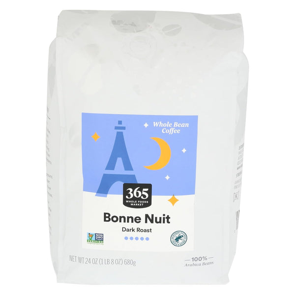 365 by Whole Foods Market, Bonne Nuit Whole Bean Coffee, Dark Roast,