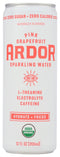Ardor Organic Ardor Pink Grapefruit Flavored Energy Sparkling Water, No Sugar, No Calories, 12