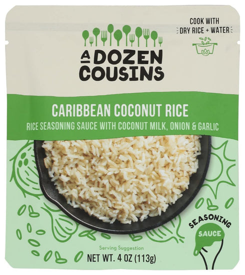 A Dozen Cousins Carribean Coconut Rice Seasoning Sauce, 4 OZ