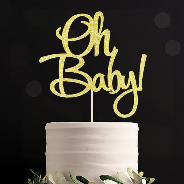 Oh Baby Cake Topper for Baby Shower, Suitable for Boys and Girls