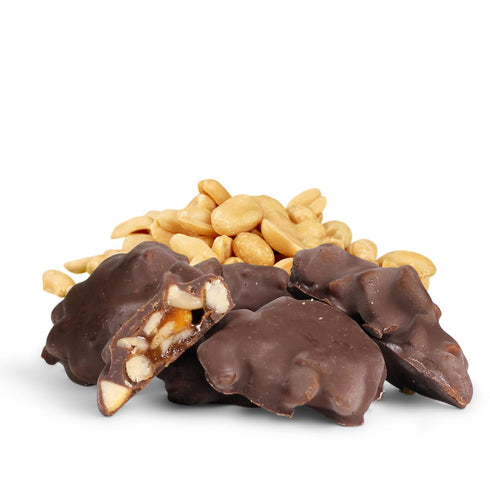 12 OZ Milk Chocolate Caramel Peanut Cluster Gift Box - by It's Delish | Milk Chocolate Covered Nuts with Carmel