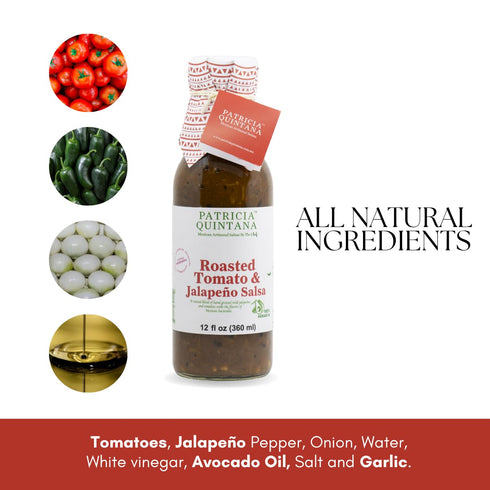 (12 oz, 2 Patricia Quintana Roasted Tomato & Jalapeo Salsa - Authentic Artisanal Mexican Ingredients - Perfect topping
