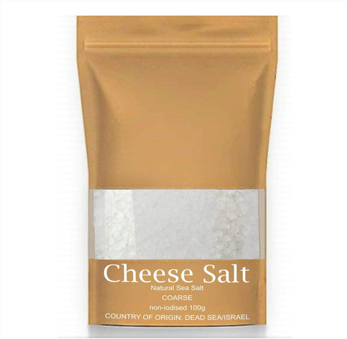 V-RENNET CHEESE MAKING SALT 100g - SEA SALT FREE FROM ADDITIVES-FROM DEAD SEA-NON