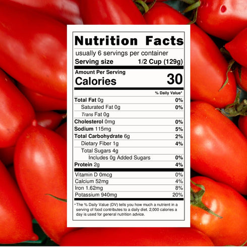 106 oz (#10 100% La San Marzano Large Can, Peeled Plum Tomatoes in Puree with Basil Leaf, Can), Premium Quality