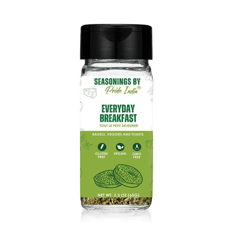 Breakfast Seasoning 2.3 oz with Dual Sifter Cap, Sweet Spicy Blend for Bagels, Scramble, Sausages, Vegan by Pride of