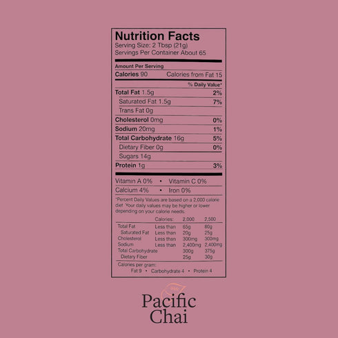 Pacific Chai 3 LB Vanilla Chai Latte Mix, Instant Chai Tea Latte Powder Drink Mix, Gluten Free, Kosher, Spiced Tea