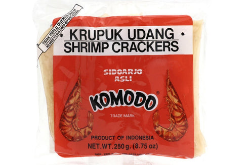Komodo Krupuk Udang (Shrimp Crackers) - Large Disks Not Yet Fried, 8 Oz -227gm (Pack of 1)