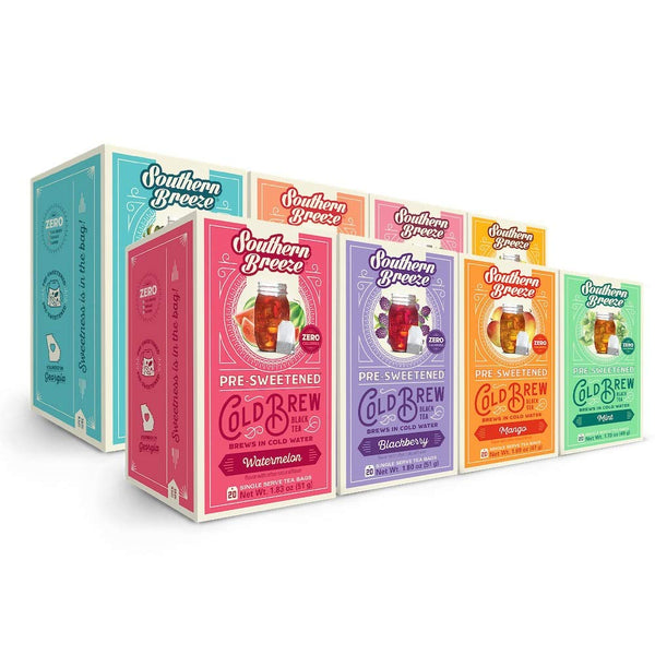 Southern Breeze Cold Brew Sweet Tea Variety Pack Iced Tea with Black