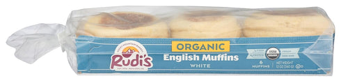 Rudis 12 OZ BAKERY Organic White English Muffins