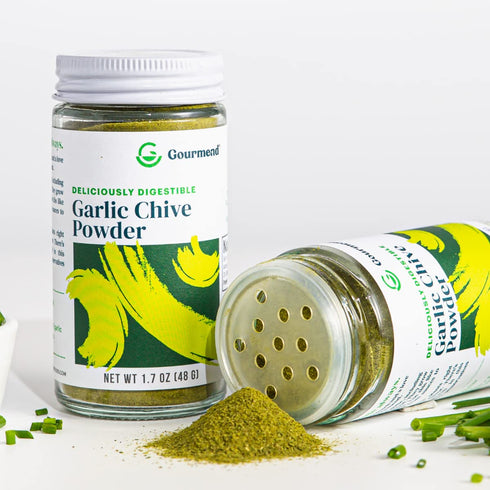100% Gourmend Foods Organic Garlic Chive Powder Certified Low FODMAP, Filler Free, Gluten Free, Natural, No Corn