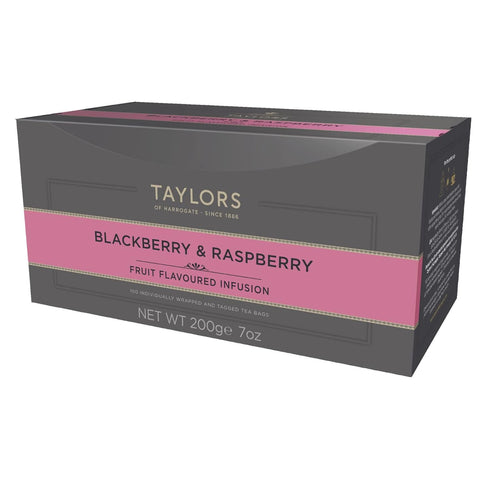 Taylors of Harrogate Blackberry & Raspberry Herbal Tea, 100 Count, Pack of 1