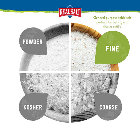 16 (3 Pack) Redmond Real Salt - Ancient Fine Sea Salt, Unrefined Mineral Salt, Ounce Pouch