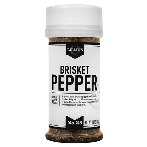 Lillie’s Q Brisket Pepper BBQ Rub - Traditional Texas-Style, Large Pepper Grind Size, Perfect Seasoning for Brisket,