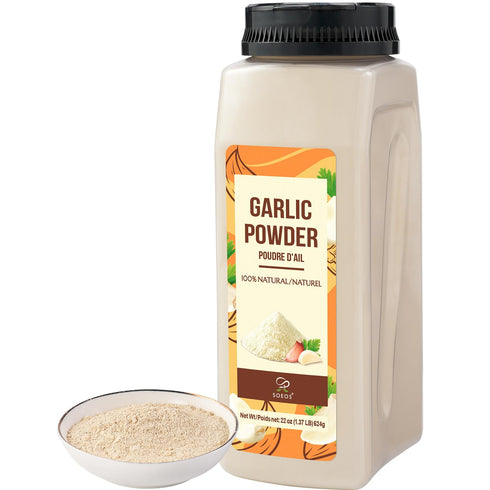 Soeos Garlic Powder 22 Ounce(624 g), Garlic Powder Seasoning, Additive Free, Non-GMO,