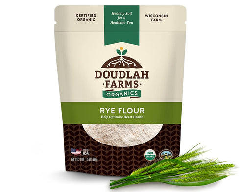 Organic Rye Flour 1.5 lb - Non-GMO, USDA Organic, Low Gluten, Vegan,