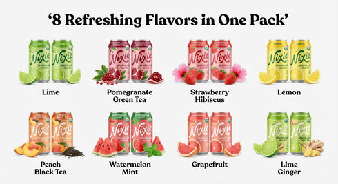 Pack 18 Pack Nixie Sparkling Water Variety Flavored Sparkling Water, Lime, Grapefruit, Lemon, Watermelon Mint