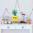 Palksky Glitter Big Pineapple Cake Topper Set, Tropical Hawaiian Aloha Luau Themed Party Decoration (6.8x5.8inch)