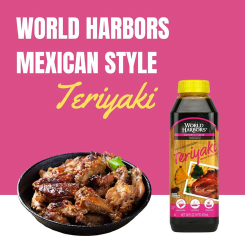 16-Fl Oz (Pack 2) World Harbors Maui Mountain Teriyaki Sauce & Marinade Perfect for Fish, Chicken, Beef, Pork, Wings
