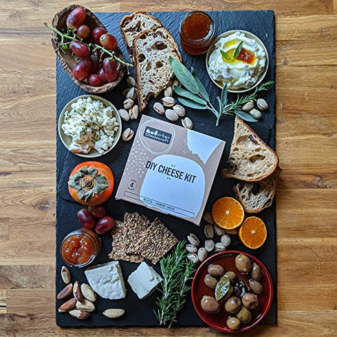 Mini DIY Cheese Kit - Ricotta & Farmers' Cheese, 4 Batches, Make Cheese in 30 Minutes, Vegetarian & Gluten Free