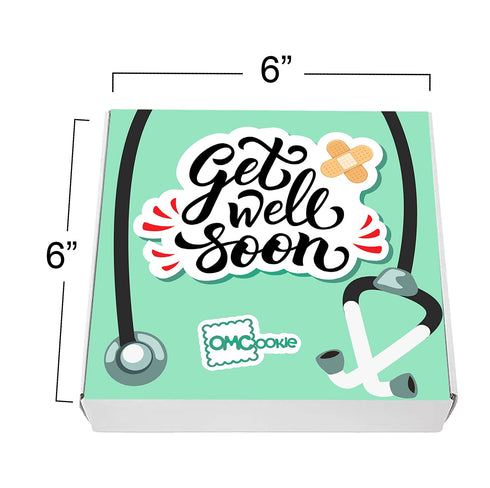 Get Well Soon Gift Cookies Basket Box 4 PACK | Nut Free | Kosher | After Surgery Care Package for Kids and Adults