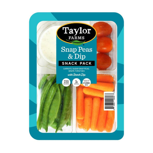 Taylor Farms Snack Tray with Snap peas, Baby Carrots and Grape Tomatoes