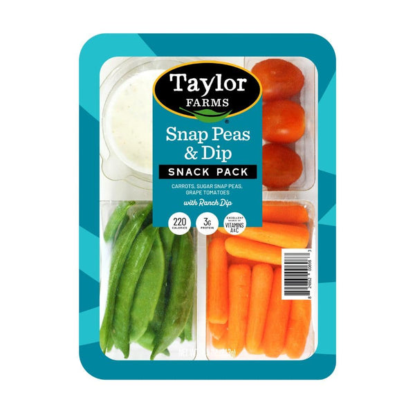 Taylor Farms Snack Tray with Snap peas, Baby Carrots and Grape Tomatoes