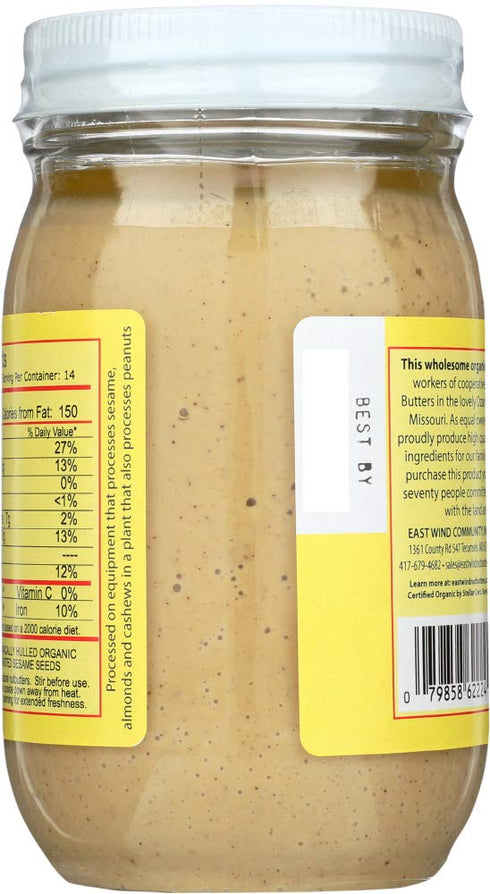 Eastwind 16 East Wind, Nut Butter Tahini Roasted Organic, Ounce