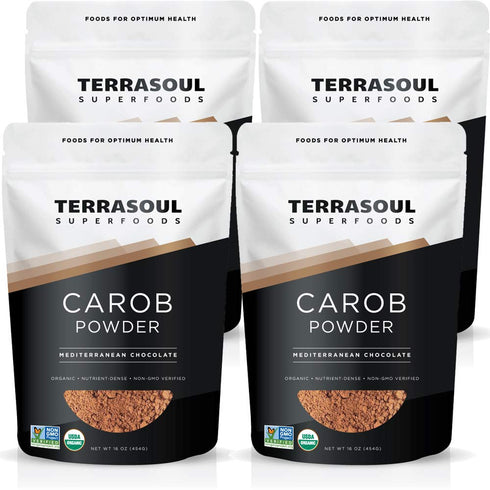 Terrasoul Superfoods Organic Carob Powder, 4 Lbs (4 Pack) - Cocoa Powder