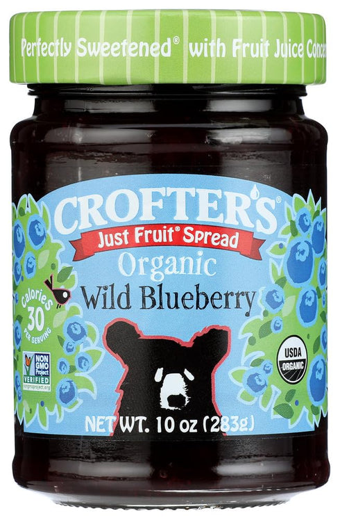 Crofter's Organic Wild Blueberry Fruit Spread, 10 Ounce (Pack of 6)