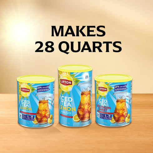 28QT (Pack 2) Lipton Southern Sweet Reduced Sugar Iced Tea Mix