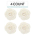 4 Count Global Sugar Art Peony Rose Sugar Cake Flowers, White, by Chef Alan Tetreault