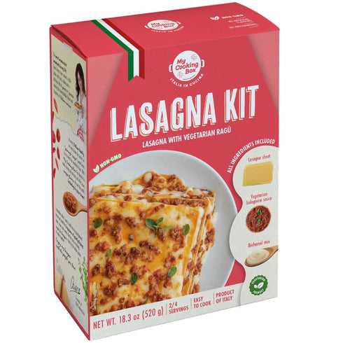 18.3 oz (520g), 2/4 Lasagna kit - Lasagna with Vegetarian rag, Includes: Lasagna Sheet, Vegetarian Bolognese Sauce