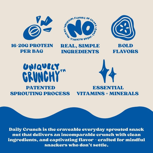 4 Daily Crunch, Cashews Edamame Sprouted Sweet Sichuan, Ounce