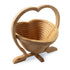 Dried Fruit Gift Basket- Heart Shaped Food Tray- Gourmet Assortment of Premium Tropical Fruits in Reusable Bamboo Heart