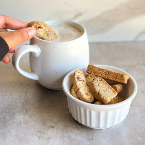 9.9 oz (283g) Tutti Gourmet Gluten Free Pistachio & Cranberry Biscotti, Resealable Cookie Bag Vegan and Halal Snacks