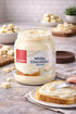Backaldrin 12.35 oz Premium White Chocolate Spread - Smooth Creamy Butter for Toast, Bagels, Pancakes, Waffles