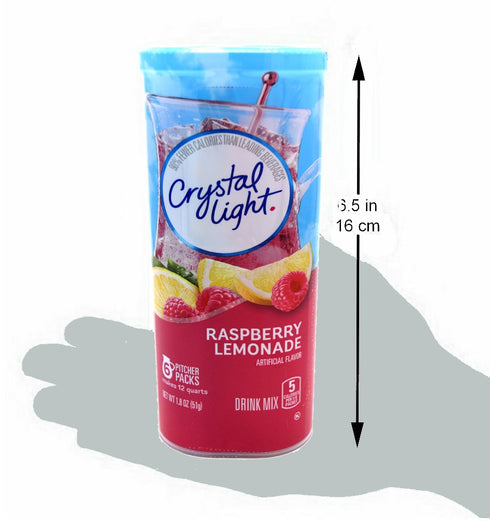 Crystal Light Raspberry Lemonade, 12-Quart 1.8-Ounce Canister (Pack of 2)