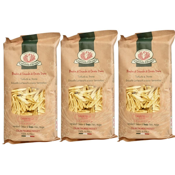 Rustichella d'Abruzzo Cavatelli, Hand-Carved Pasta, Perfect for Soup & Rag, Classic Durum