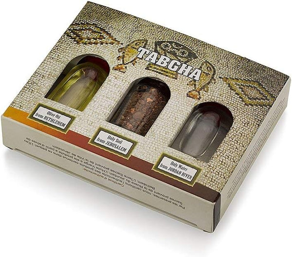 LION OF JUDAH MARKET 3 in 1 Holy Land Collection Holy Jordan River Water, Jerusalem Soil,