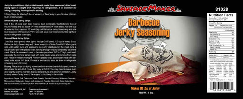 5 lb #1, 1 lb The Sausage Maker - Barbecue Jerky Seasoning, w/ InstaCure