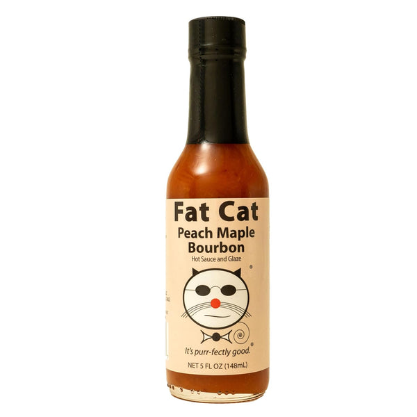 Peach Maple Bourbon Natural Hot Sauce & Glaze by Fat Cat Gourmet