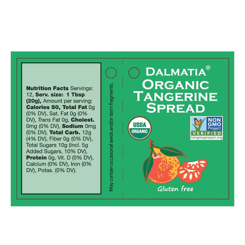 8.5 OZ DALMATIA IMPORTS Organic Tangerine Spread
