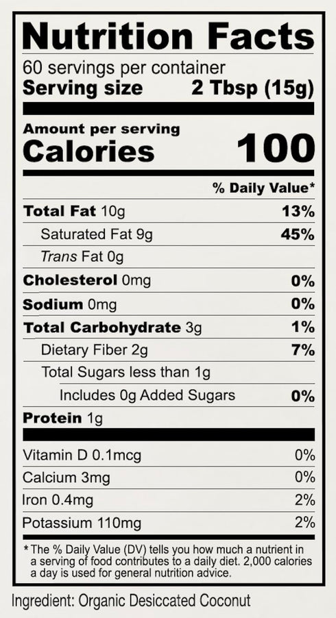 2 lb, Anthony's Organic Shredded Coconut, Unsweetened, Gluten Free, Non GMO, Vegan, Keto Friendly