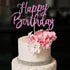 Handmade Glitter Happy Birthday Cake Topper - Birthday Party Decoration Supplies (Purple) - Cake Bunting Decor