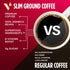 Smooth,100% 11oz VitaCup Slim Ground Coffee, Diet Support with Ginseng, Garcinia, B Vitamins, Medium Dark Roast, Bold